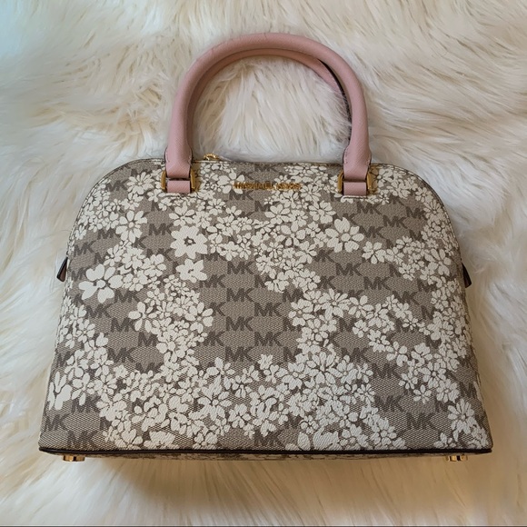 Michael Kors Cindy Floral Medium Done Satchel NWT - Picture 2 of 12